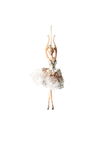 Ornament Ballerina White Pack of 1