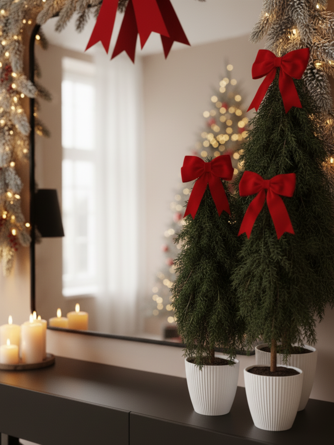 Pre-Made Bow Premium Plush Velvet Red