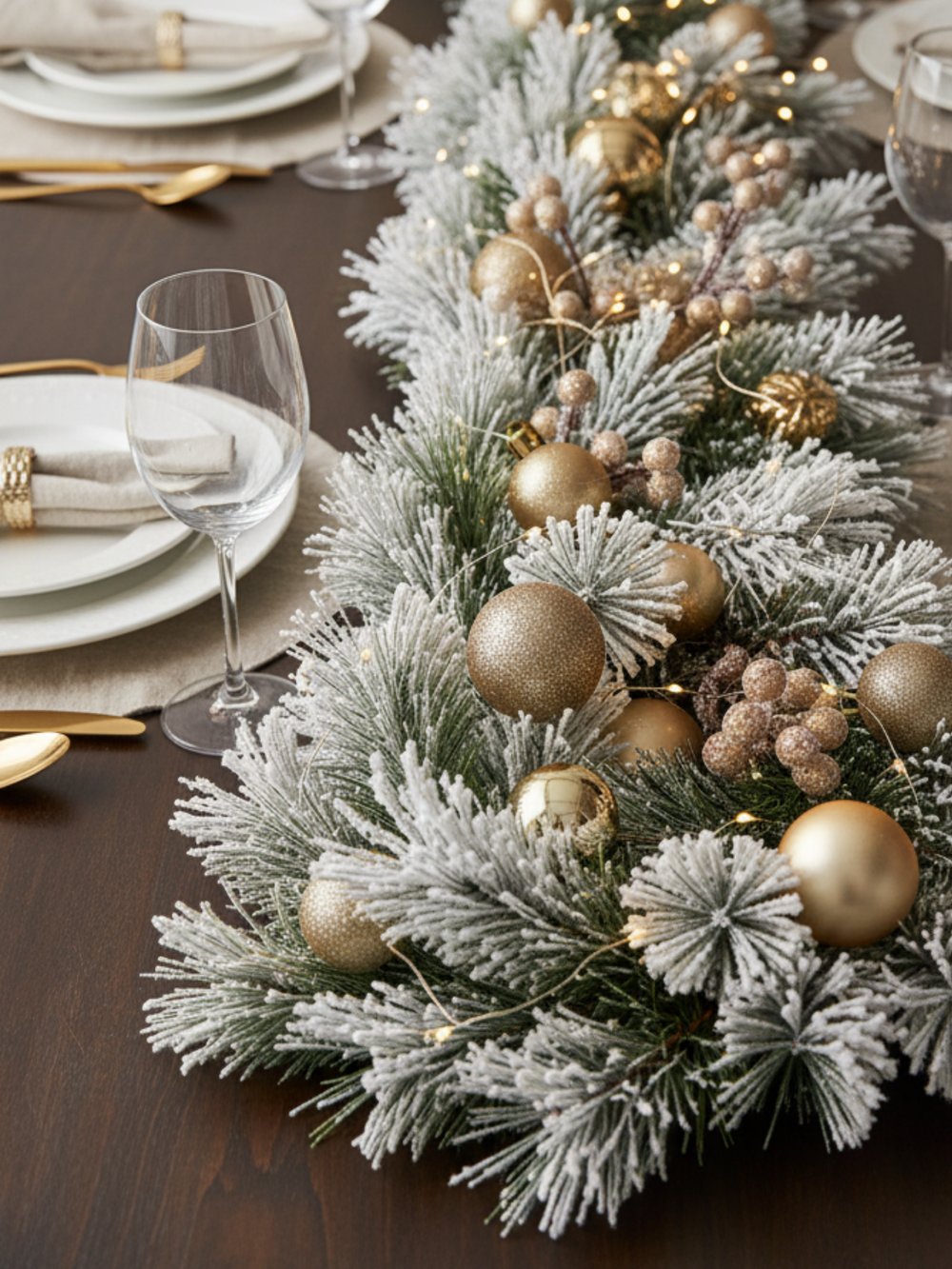 Garland Aspen Pine White Green Pack of 1