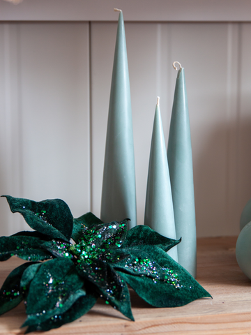 Clip Poinsettia Emerald Green Velvet Pack of 1