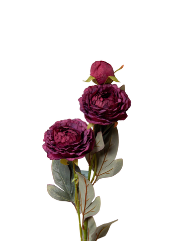Plum Burgundy Peony Spray - 72cm Pack of 1