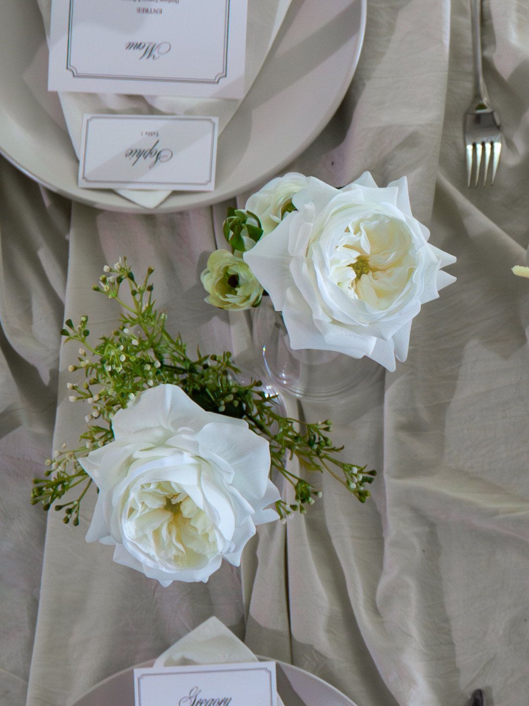 White Garden Rose - 44cm Pack of 1