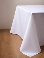 White Polyester Rectangle Tablecloth