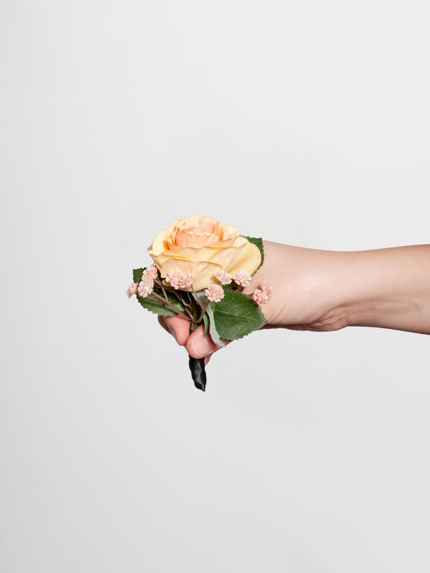 Apricot Rose Wedding Buttonhole