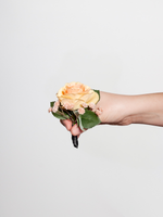 Apricot Rose Wedding Buttonhole