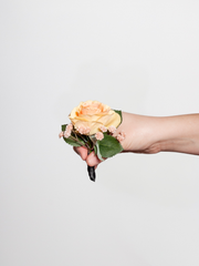 Apricot Rose Wedding Buttonhole