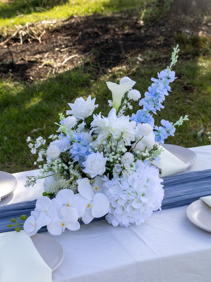 Blue & White Wedding Flower Cloud - Large
