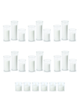 White Event Pillar Candles & Glass Wedding Bundle - Large