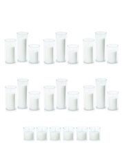 White Event Pillar Candles & Glass Wedding Bundle - Large