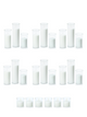 White Event Pillar Candles & Glass Wedding Bundle - Large