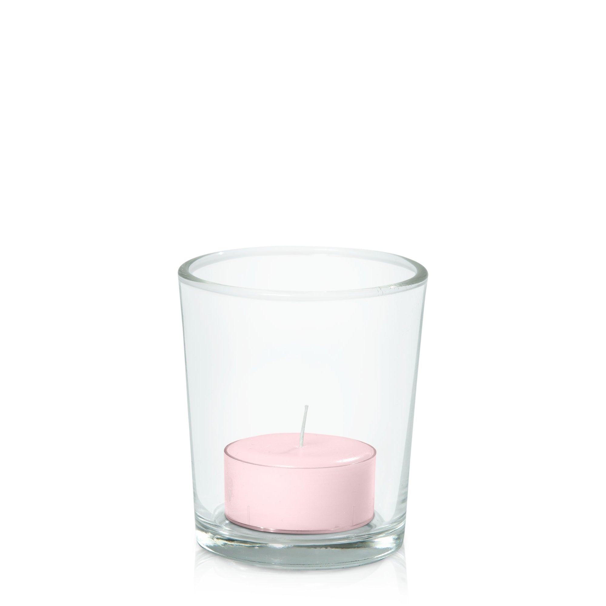 Blush Pink Tealight in Glass Votive Pack Pack of 24