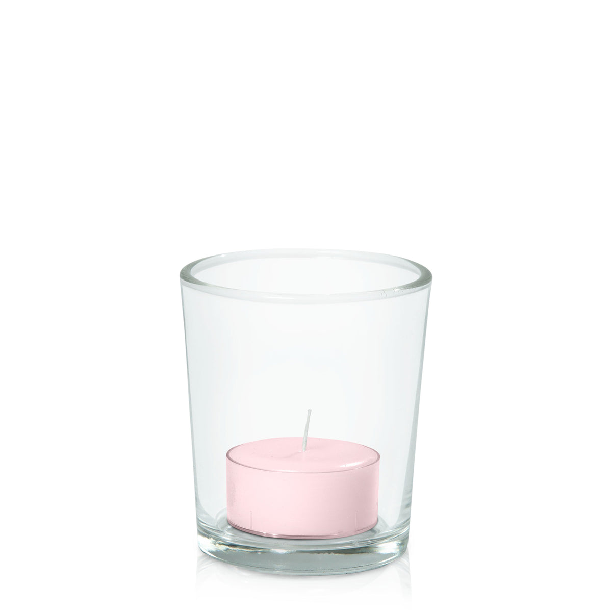 Blush Pink Tealight in Glass Votive Pack Pack of 24