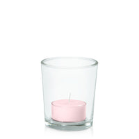 Blush Pink Tealight in Glass Votive Pack