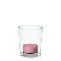 Dusty Pink Tealight in Glass Votive Pack