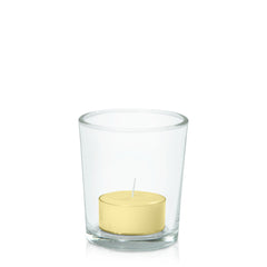 Lemon Tealight in Glass Votive Pack Pack of 24