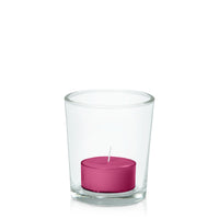Magenta Tealight in Glass Votive Pack