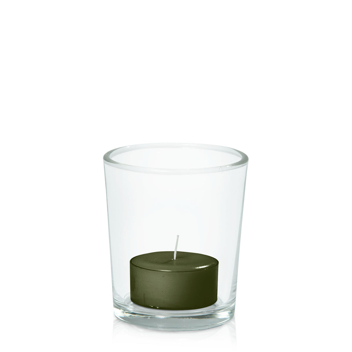 Olive Tealight in Glass Votive Pack Pack of 24