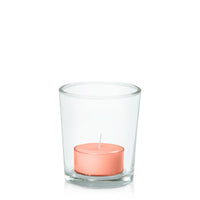 Peach Tealight in Glass Votive Pack