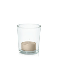 Sandstone Tealight in Glass Votive Pack