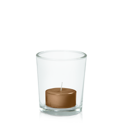 Tiramisu Tealight in Glass Votive Pack