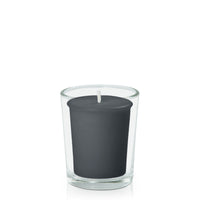 Charcoal Votive Candle in Glass Votive Pack