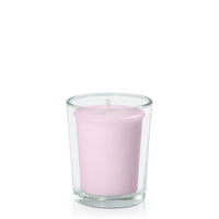 Pastel Pink Votive Candle in Glass Votive Pack