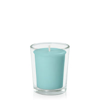 Pastel Teal Votive Candle in Glass Votive Pack