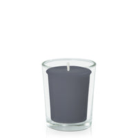 Steel Blue Votive Candle in Glass Votive Pack