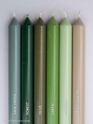 Green 5cm Pillar in 5.8cm Glass, Sm - Set of 6 Pack of 6