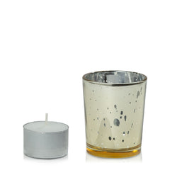 White Event Tealight in Mercury Gold Votive - Set of 96