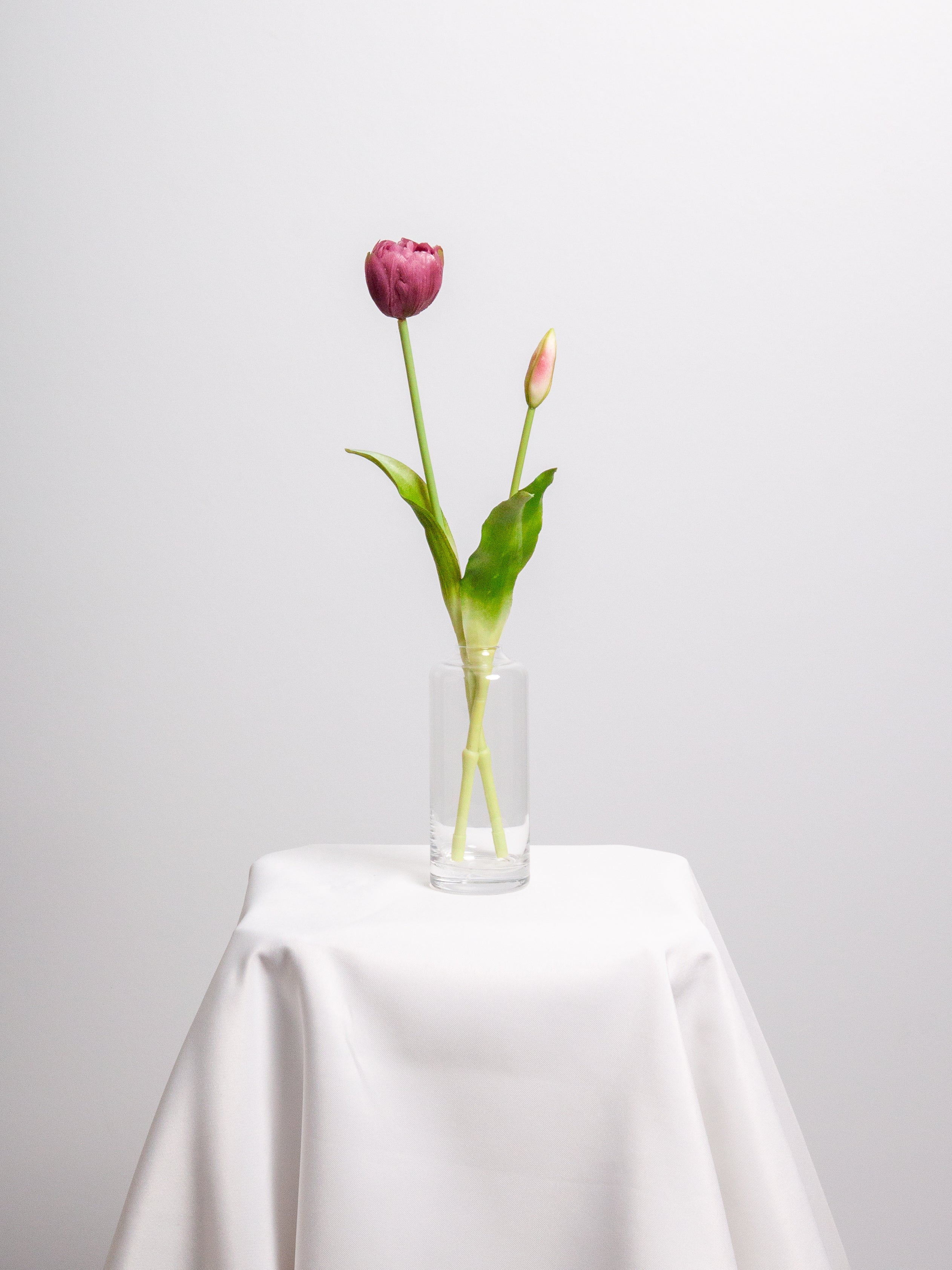 Burgundy Tulip Bud Vase - Medium