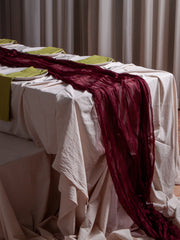 Mulberry Cheesecloth Table Runner