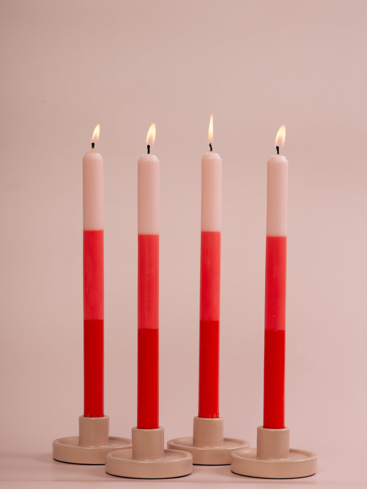 Watermelon Sorbet 30cm Layered Dinner Candles