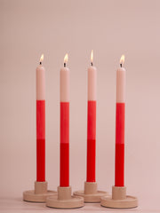 Watermelon Sorbet 30cm Layered Dinner Candles