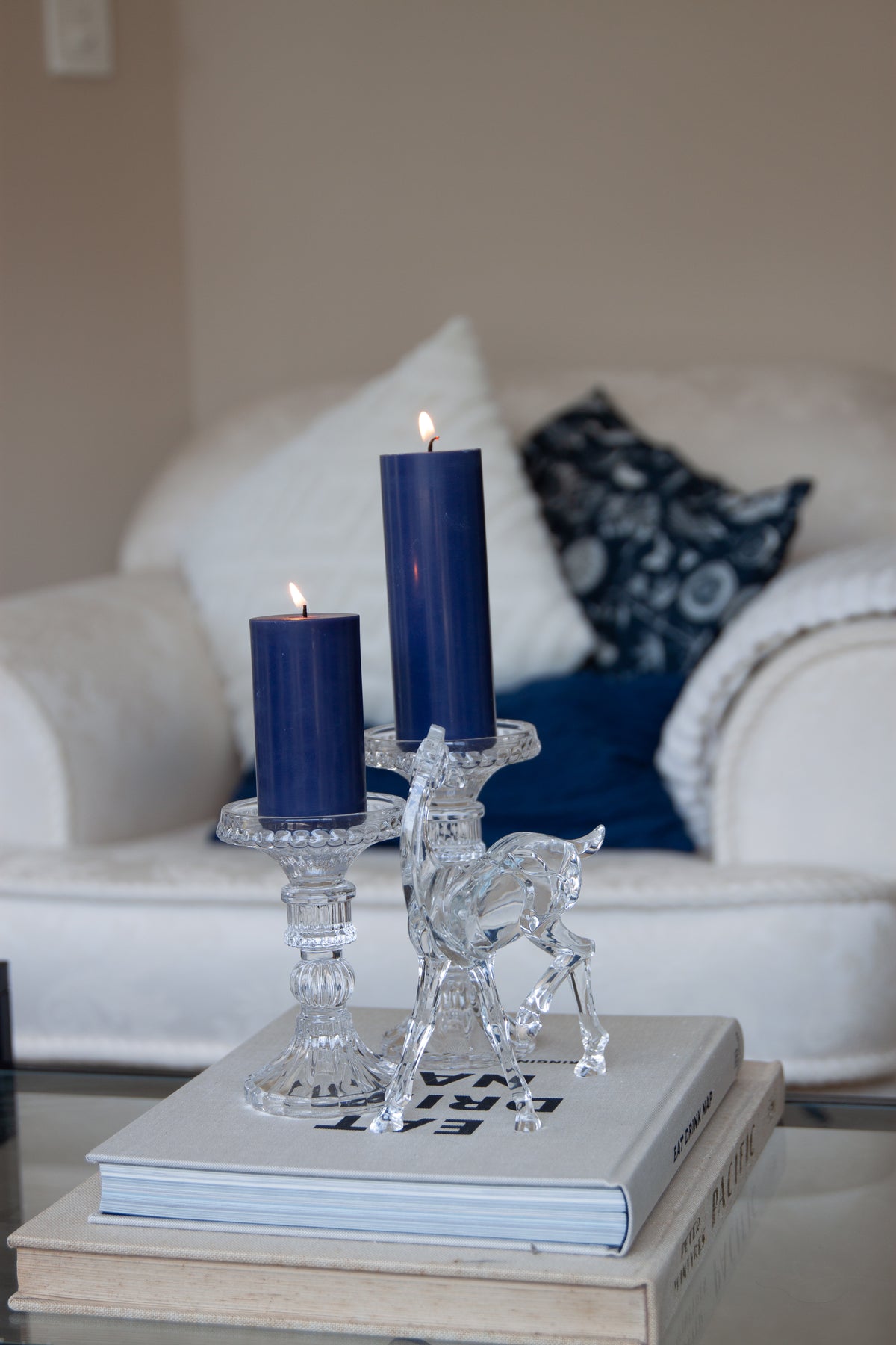 Clear Celestia Glass Candle Holder - Small