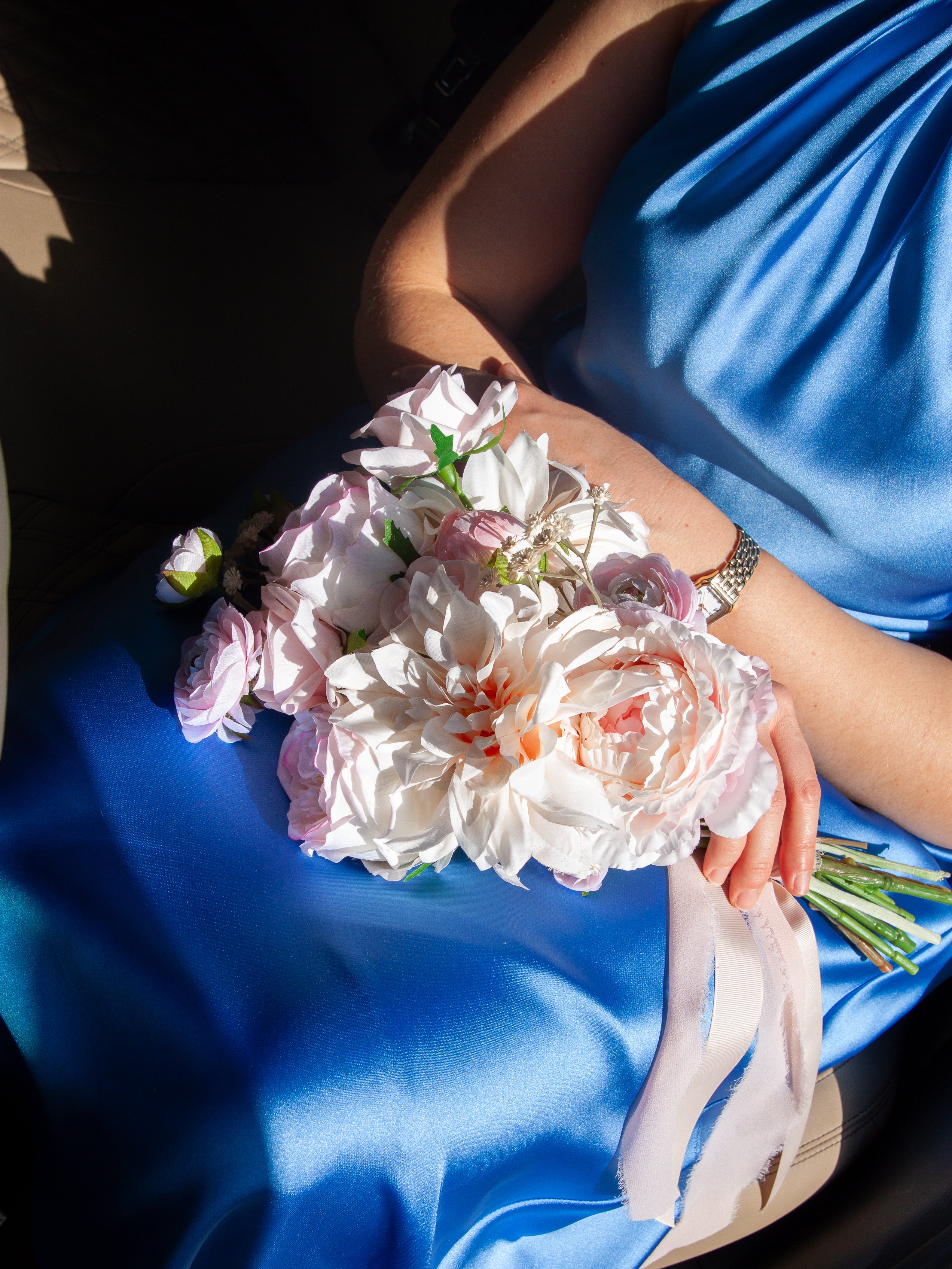 Pink Rose & Ranunculus Bridesmaid Bouquet