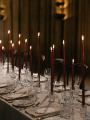 Burgundy 35cm Taper Candles