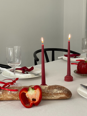 Burgundy 25cm Taper Candles