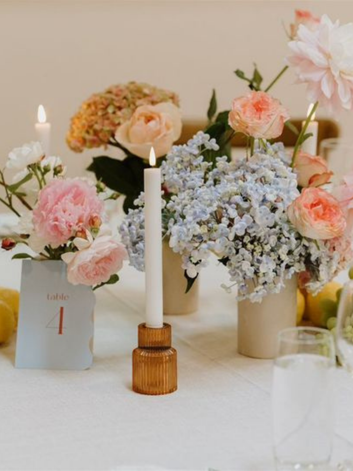 White 24.5cm LED Dinner Candles