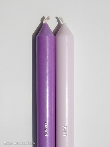 Lilac 25cm Taper Candles Pack of 96