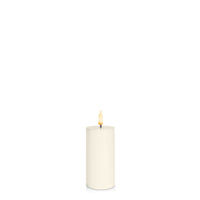 Ivory 5cm x 10cm LED Pillar