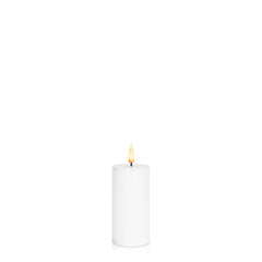 White 5cm x 10cm LED Pillar Pack of 1