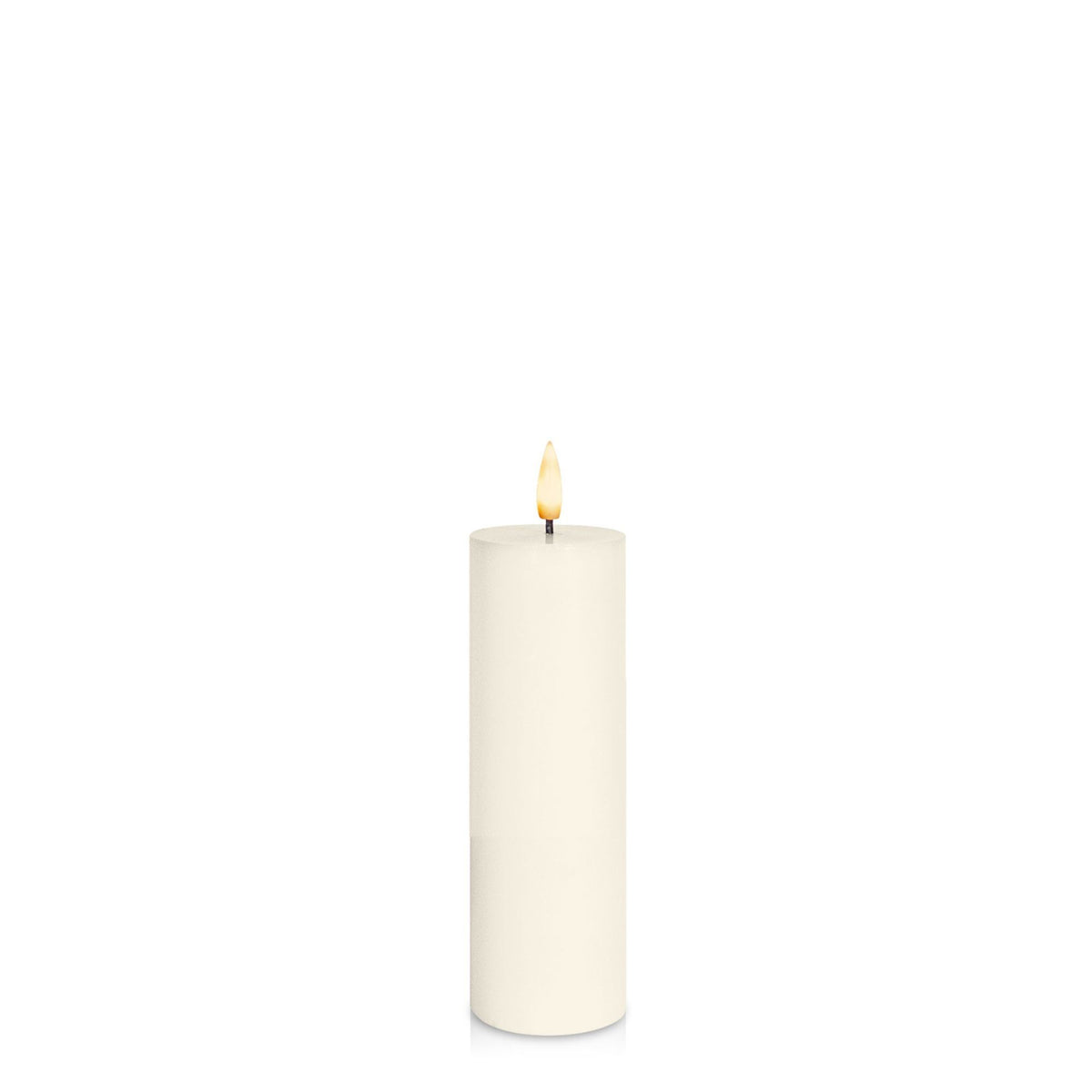 Ivory 5cm x 15cm LED Pillar Pack of 1