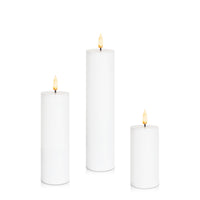 White 5cm LED Pillar Set - Lg