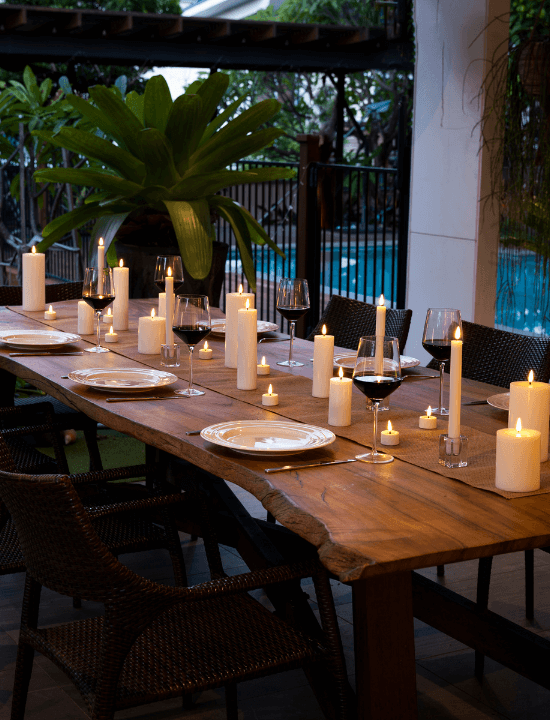 White 8cm x 10cm LED Pillar Pack of 1