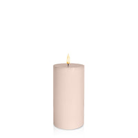 Vintage Rose 8cm x 15cm LED Pillar