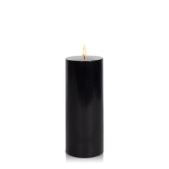 Black 8cm x 20cm LED Pillar Pack of 1