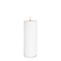 White 8cm x 20cm LED Pillar