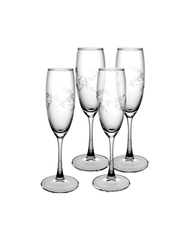 Hansen Engraved Vine Flute Set 4