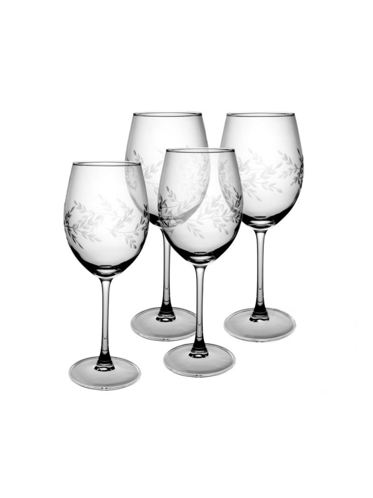 Hansen Engraved Vine Wine Glass Set 4